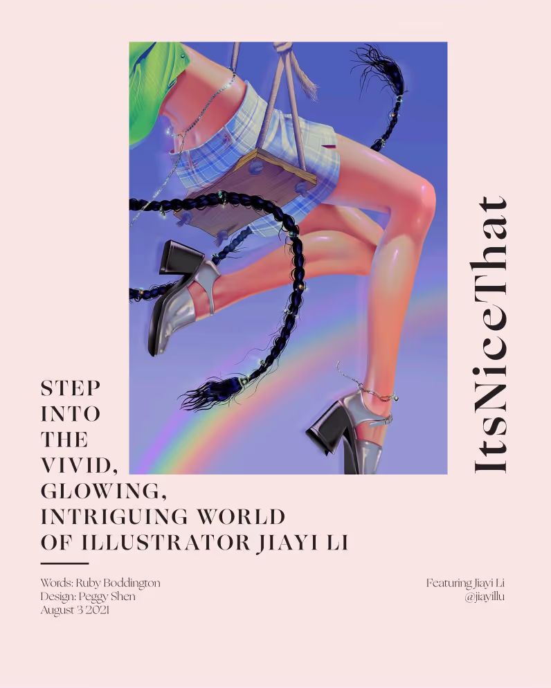 Jiayi Li magazine spread, cover